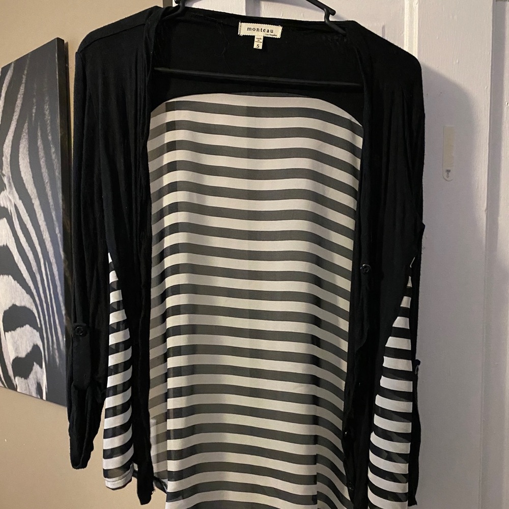 Black and white cardigan